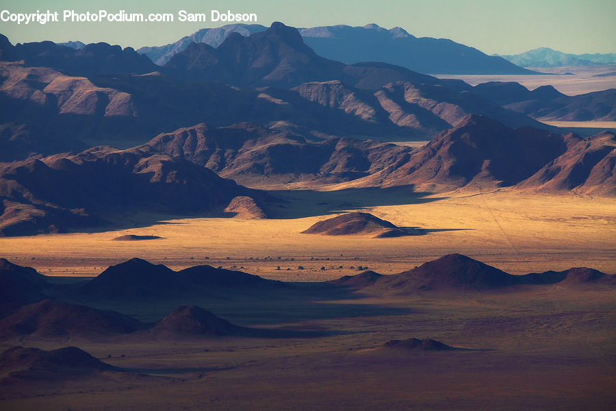 Desert, Outdoors, Mountain, Mountain Range, Crest, Peak, Dawn