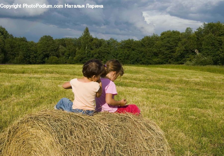 People, Person, Human, Countryside, Hay, Straw, Grain