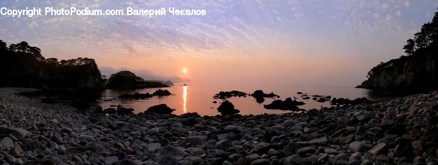 Coast, Cove, Outdoors, Sea, Water, Rock, Dawn