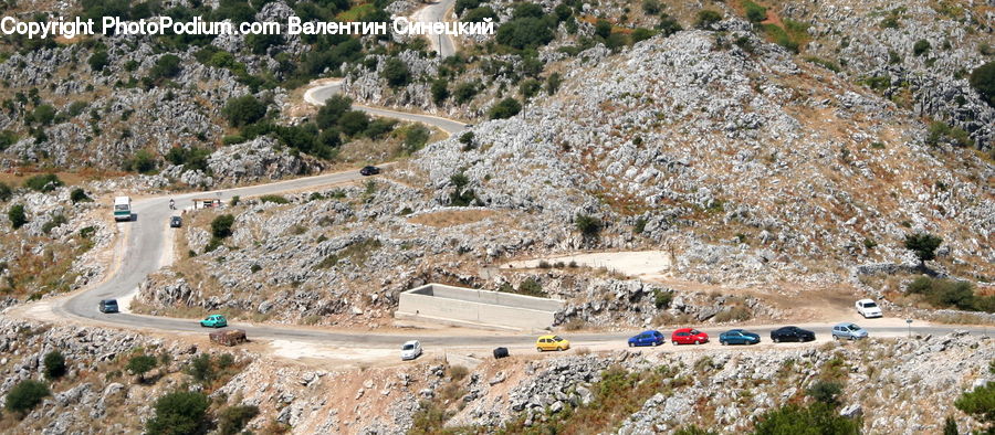 Aerial View, Rubble, Freeway, Road, Architecture, Housing, Monastery