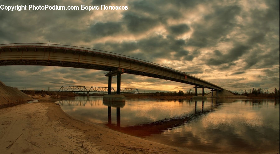 Bridge, Outdoors, River, Water, Dock, Pier, Architecture