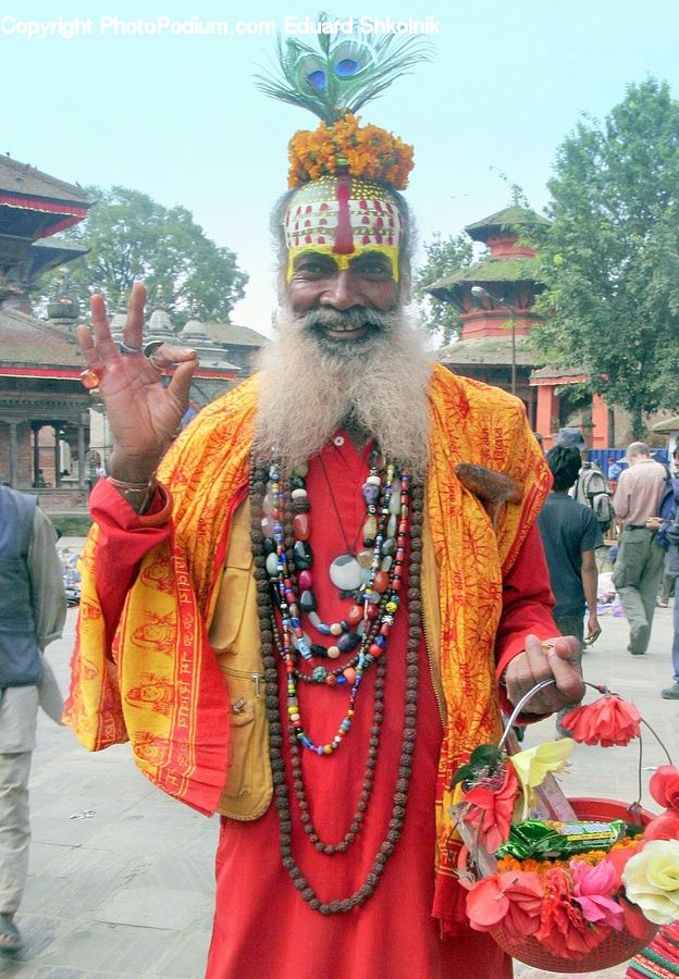 People, Person, Human, Umbrella, Barefoot, Costume, Sari