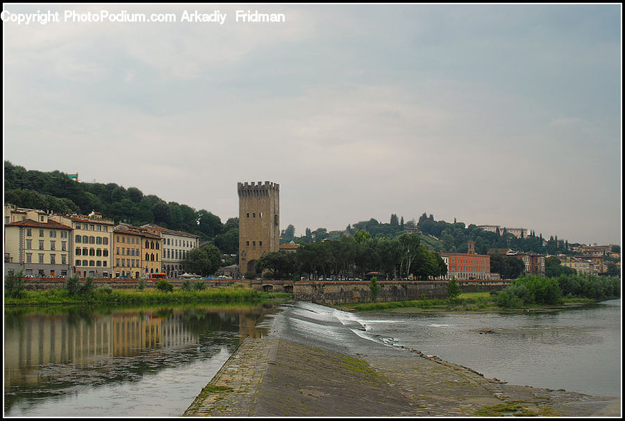 Architecture, Castle, Fort, Aerial View, Building, Downtown, Town