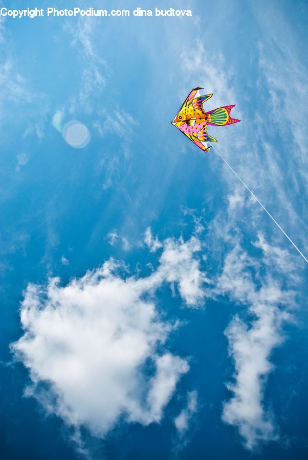Kite, Azure Sky, Cloud, Outdoors, Sky, Cumulus, Adventure