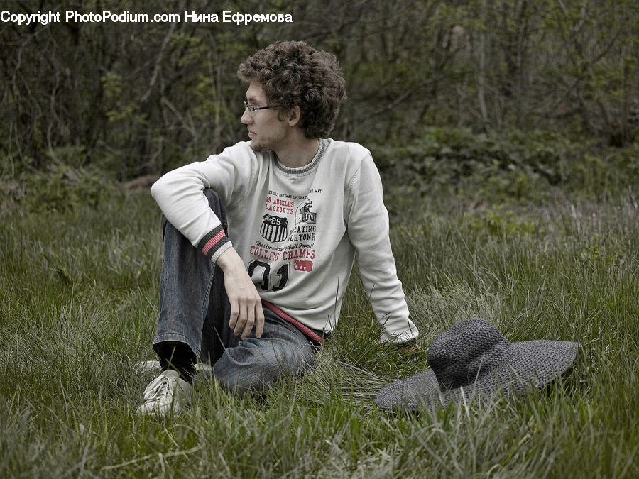 Human, People, Person, Field, Grass, Grassland, Plant