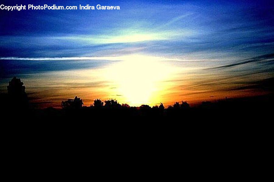 Dusk, Outdoors, Sky, Sunlight, Sunrise, Sunset, Flare