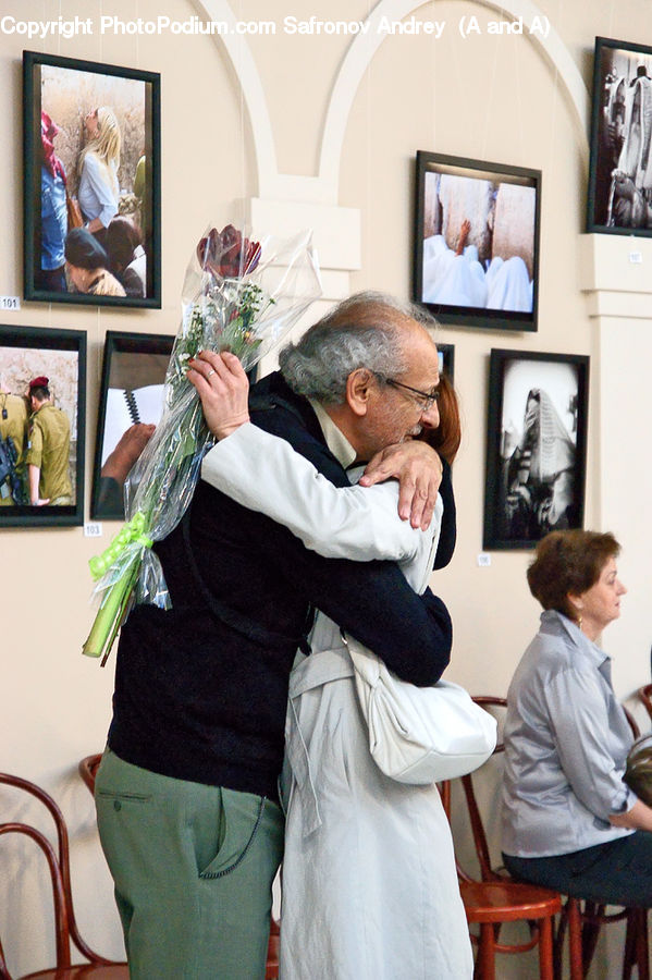 People, Person, Human, Plant, Potted Plant, Art, Hug