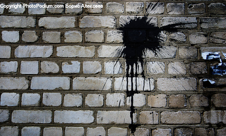Fence, Wall, Brick, Bird, Blackbird, Crow, Cobblestone