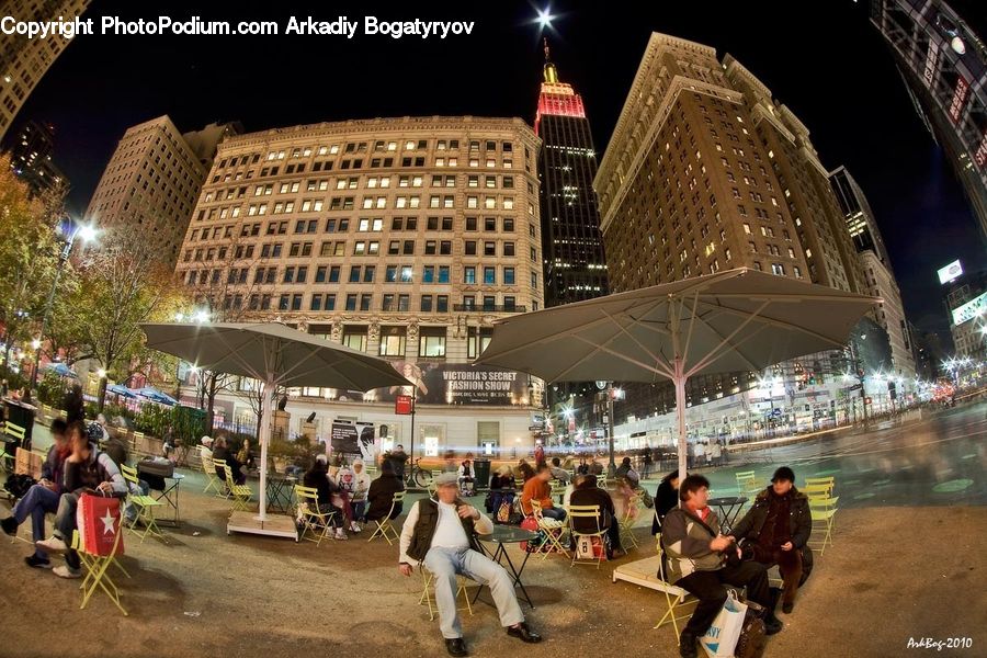 People, Person, Human, Fisheye, City, Downtown, Metropolis