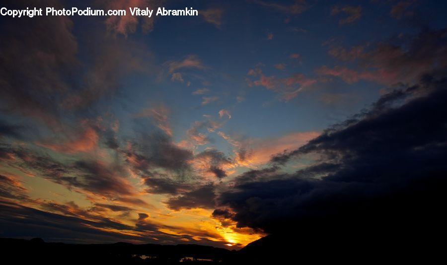 Dawn, Dusk, Red Sky, Sky, Sunrise, Sunset, Azure Sky