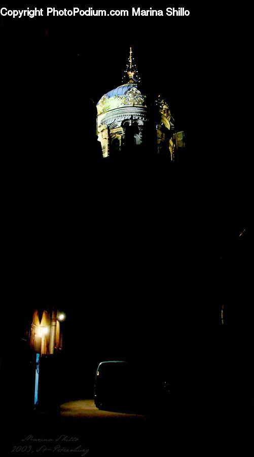 Night, Outdoors, Lighting, Architecture, Dome, Spire, Steeple