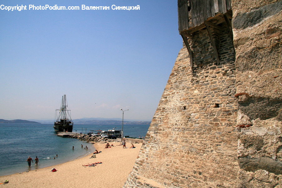 Beach, Coast, Outdoors, Sea, Water, Castle, Fort