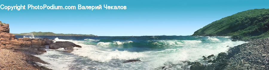 Coast, Outdoors, Sea, Water, Sea Waves, Promontory, Beach