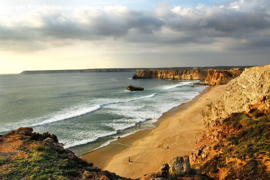 Coast, Outdoors, Sea, Water, Cliff, Beach, Promontory