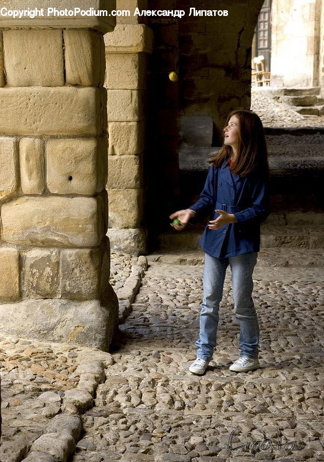 Human, People, Person, Column, Pillar, Rock, Female