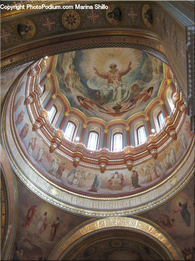 Architecture, Dome, Altar, Apse, Furniture, Arabesque Pattern, Building