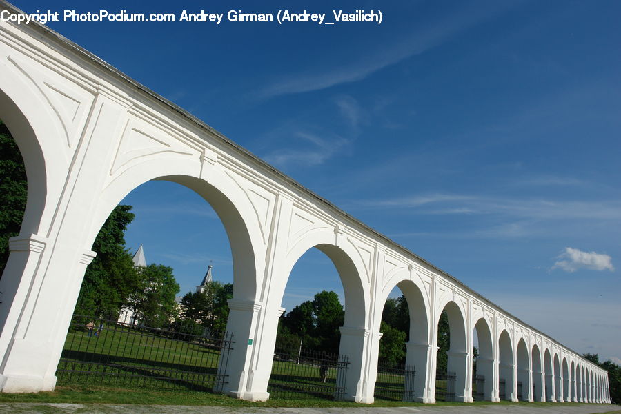 Bridge, Viaduct, Arch, Building, Office Building, Architecture, Spire