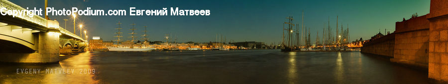 Bridge, Outdoors, River, Water, City, Downtown, Metropolis