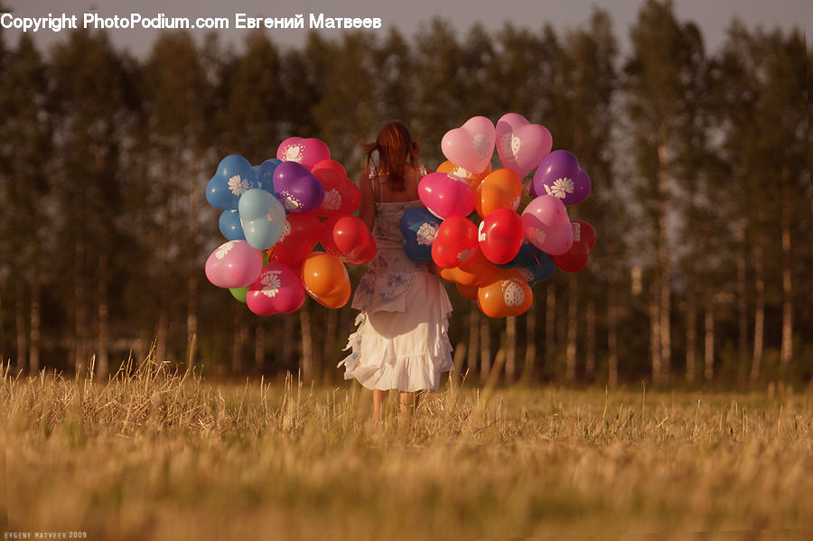 Ball, Balloon, People, Person, Human, Blossom, Flora