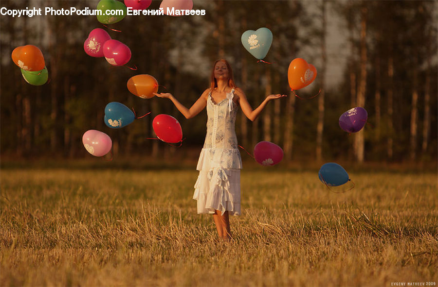 Ball, Balloon, Sphere, Fruit, Robe, Clothing, Dress