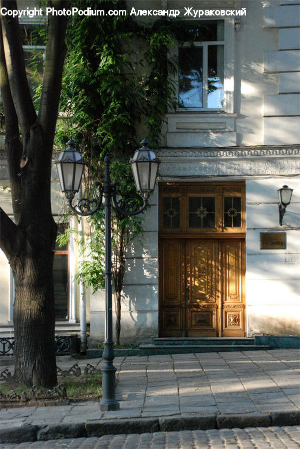 Lantern, Lamp Post, Pole, Deck, Housing, Porch, Building