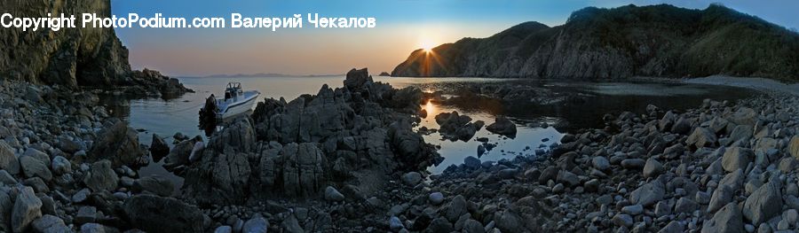 Coast, Outdoors, Sea, Water, Cove, Rock, Flare