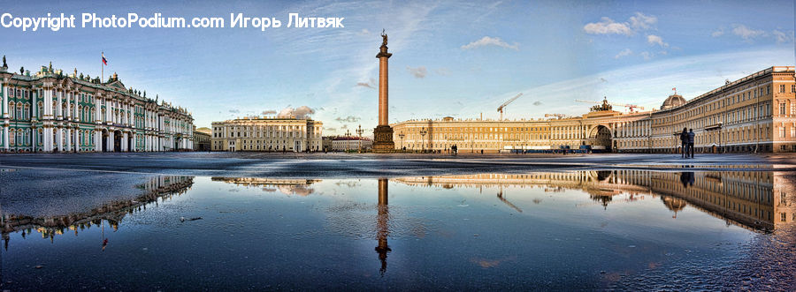 Architecture, Downtown, Plaza, Town Square, Parliament, Castle, Mansion