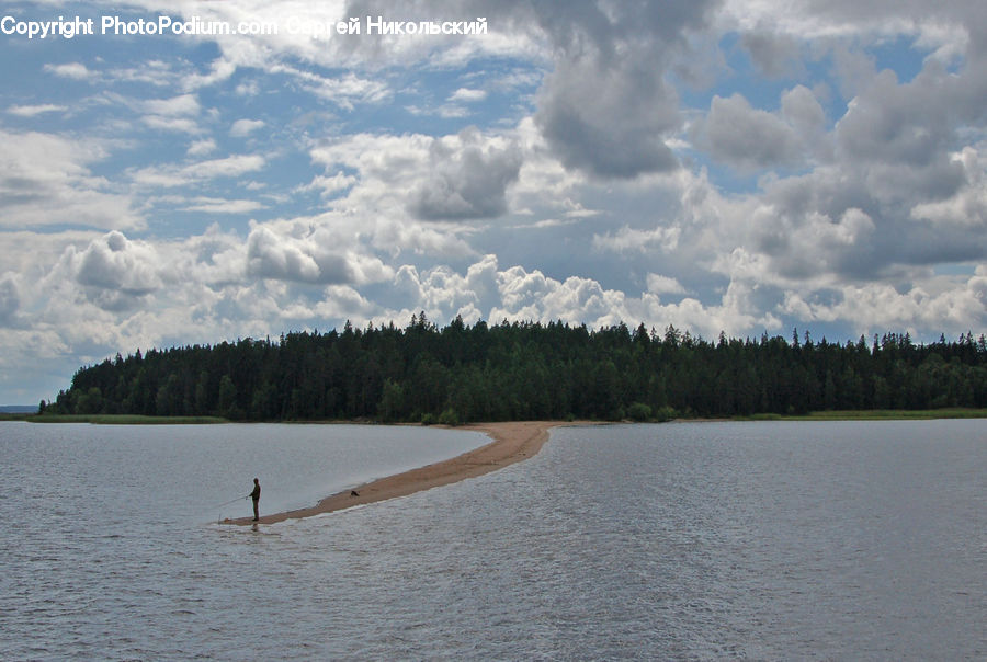 Cloud, Cumulus, Sky, Azure Sky, Outdoors, Boat, Canoe