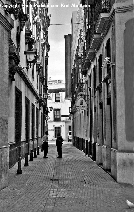 Alley, Alleyway, Road, Street, Town, Path, Sidewalk