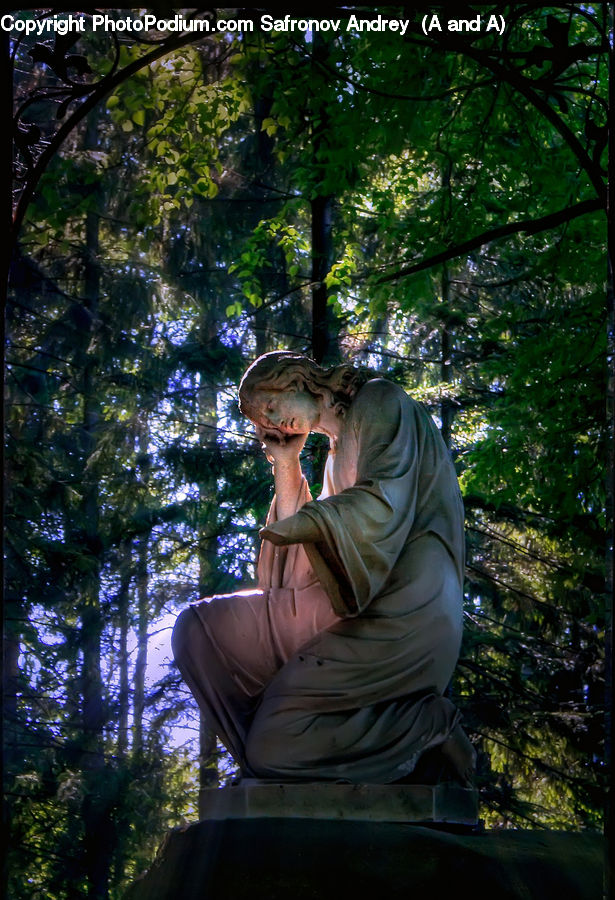 Human, People, Person, Art, Sculpture, Statue, Forest