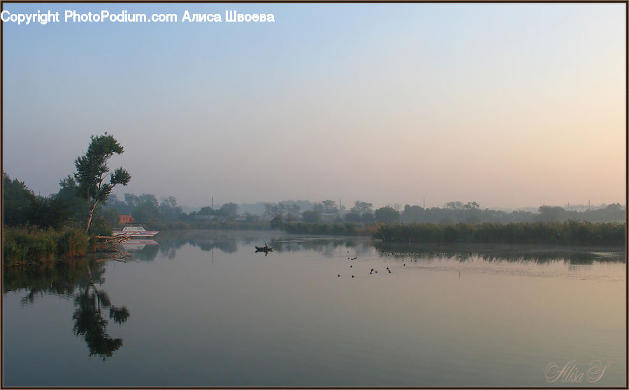 Lake, Outdoors, Water, Dawn, Dusk, Sky, Sunrise