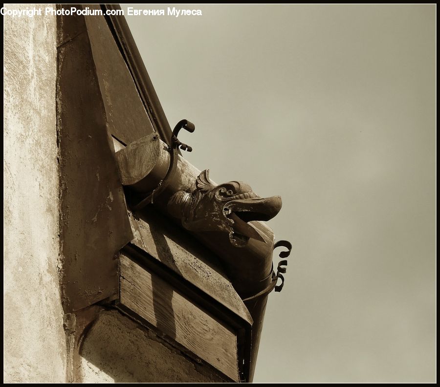 Boot, Cowboy Boot, Footwear, Riding Boot, Shoe, Art, Gargoyle