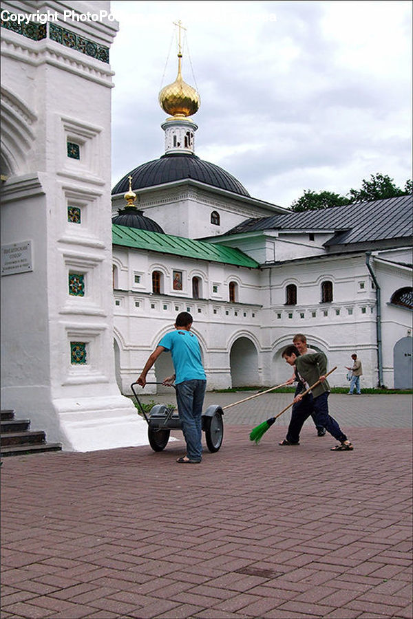 Human, People, Person, Cleaning, Architecture, Downtown, Plaza