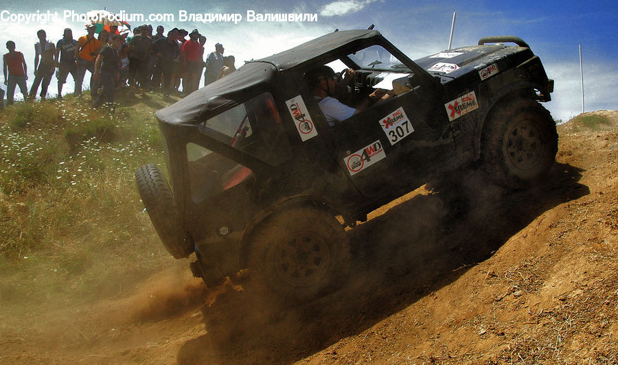 Car, Offroad, Team, Automobile, Dirt Road, Gravel, Road