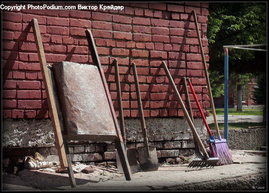 Brick, Bench, Chair, Furniture
