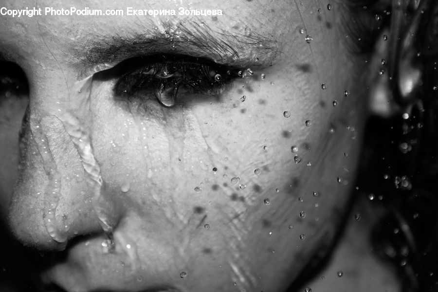 Water, Head, Portrait, Person, Selfie, Face, Freckle