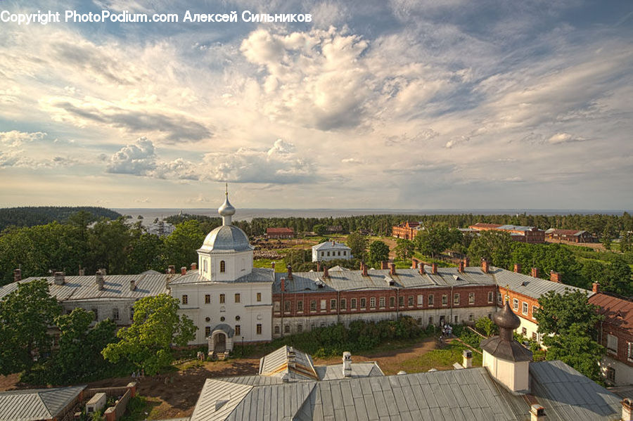 Roof, Architecture, Dome, Mansion, Housing, Monastery, Aerial View