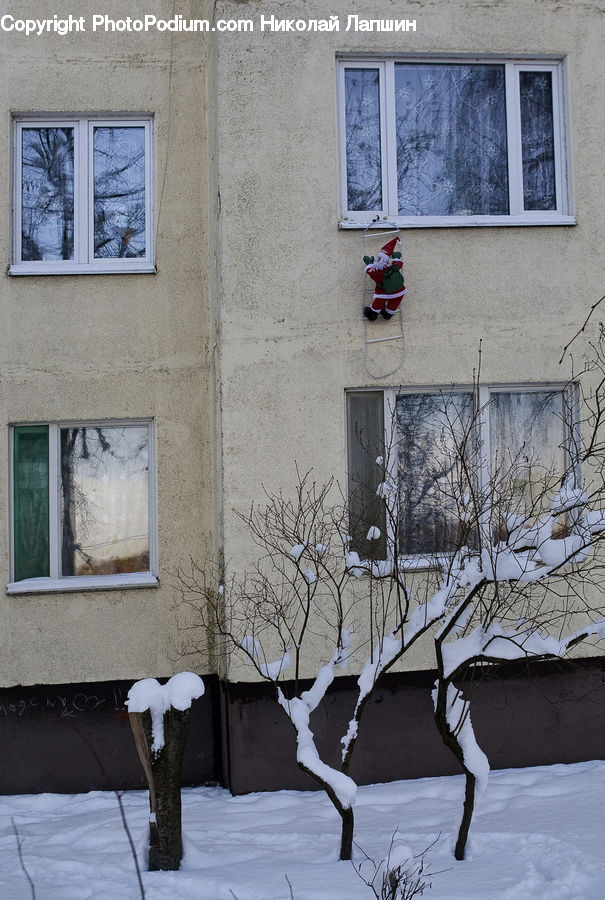 Ice, Outdoors, Snow, Fence, Wall, Shutter, Window
