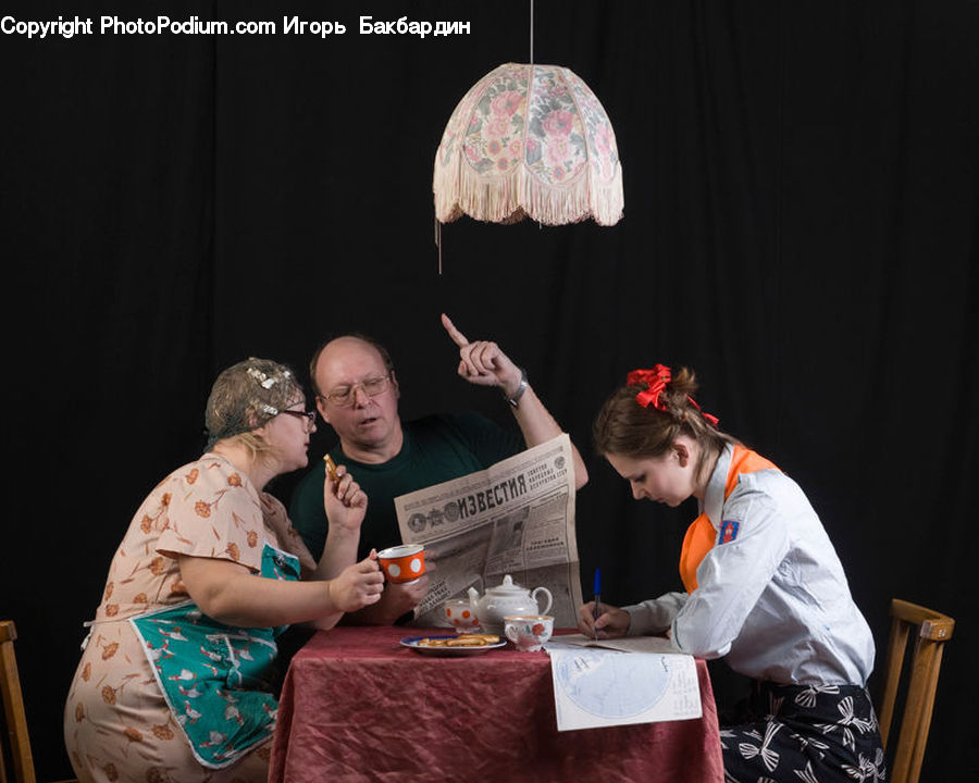 People, Person, Human, Reading, Dining Room, Indoors, Room