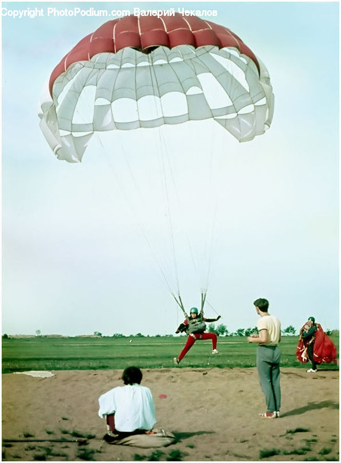 People, Person, Human, Adventure, Flight, Gliding, Parachute