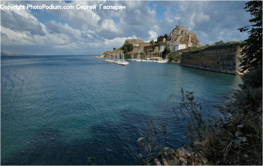 Architecture, Castle, Fort, Promontory, Coast, Outdoors, Sea