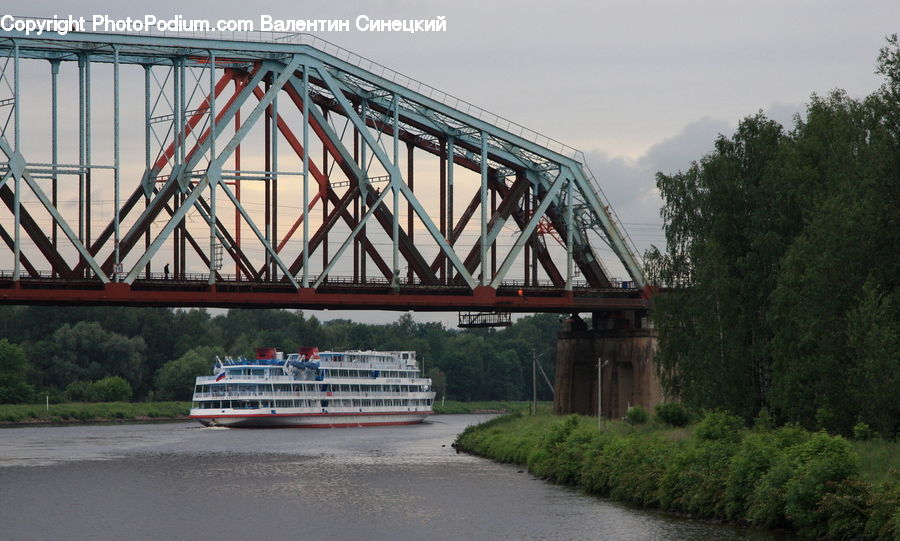 Cruise Ship, Ferry, Freighter, Ship, Tanker, Vessel, Arch