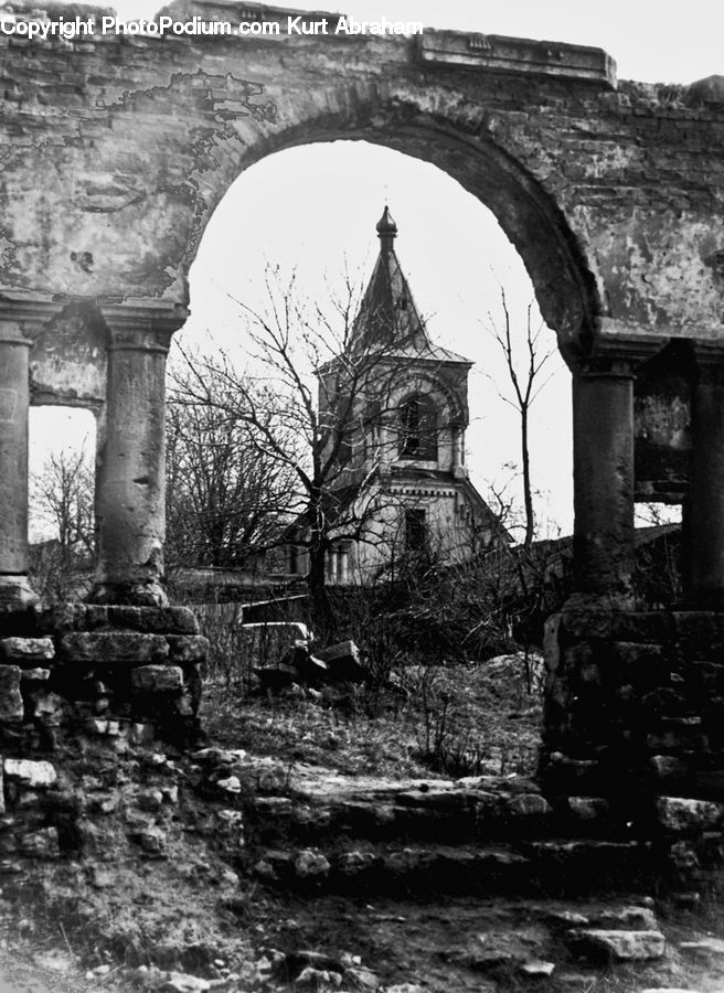 Arch, Ruins, Brick, Building, Housing, Villa, Architecture