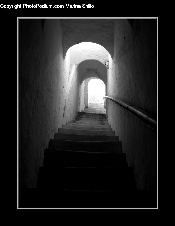 Corridor, Tunnel, Arch, Alley, Alleyway, Road, Street