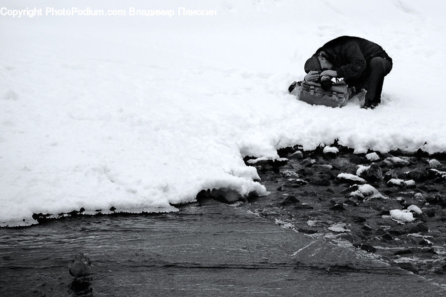 Ice, Outdoors, Snow, Sea, Sea Waves, Water