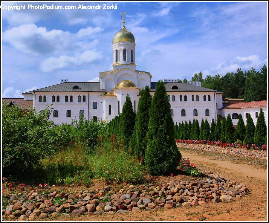 Building, Housing, Villa, Architecture, Monastery, Fence, Hedge