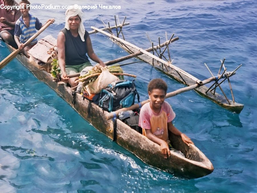 People, Person, Human, Boat, Watercraft, Dinghy, Canoe