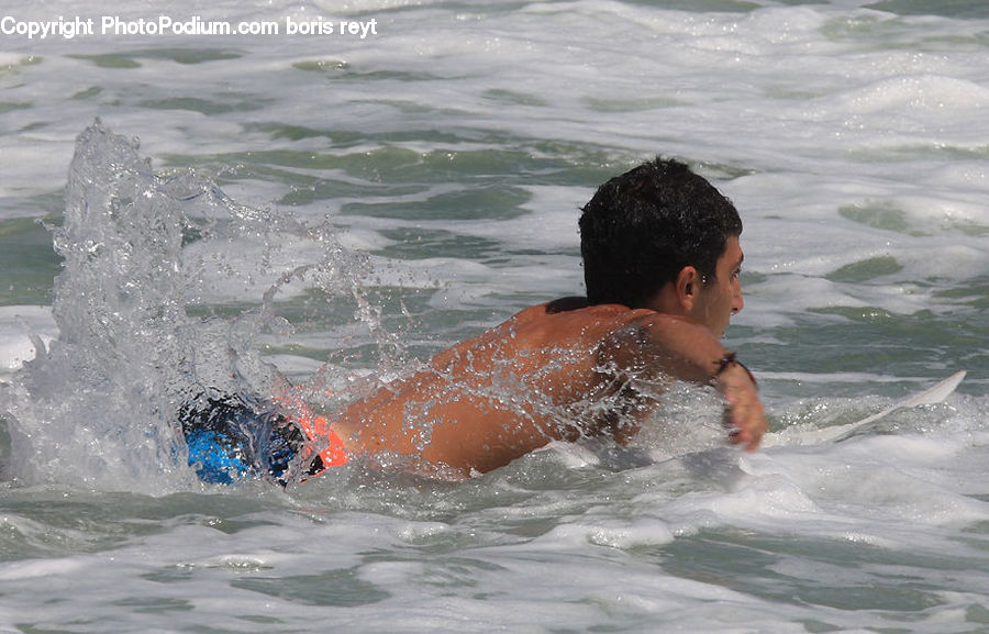 Sport, Swimming, Water, Arctic, Glacier, Ice, Mountain