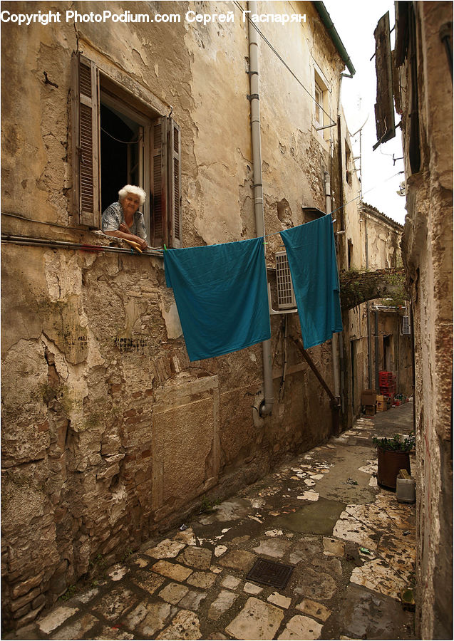 Apron, Costume, Sari, Alley, Alleyway, Road, Street