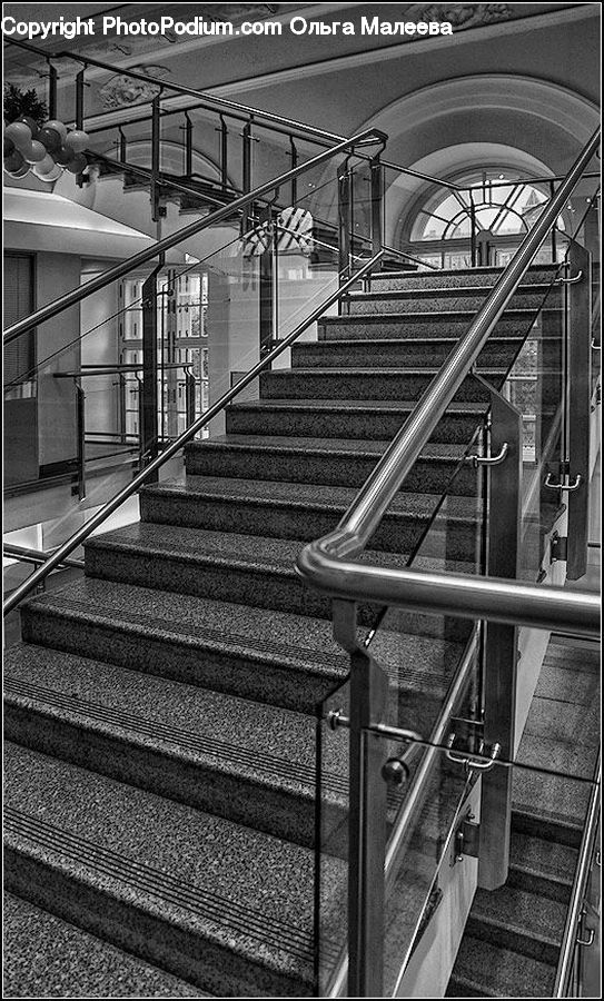 Banister, Handrail, Staircase, Subway, Train, Train Station, Vehicle